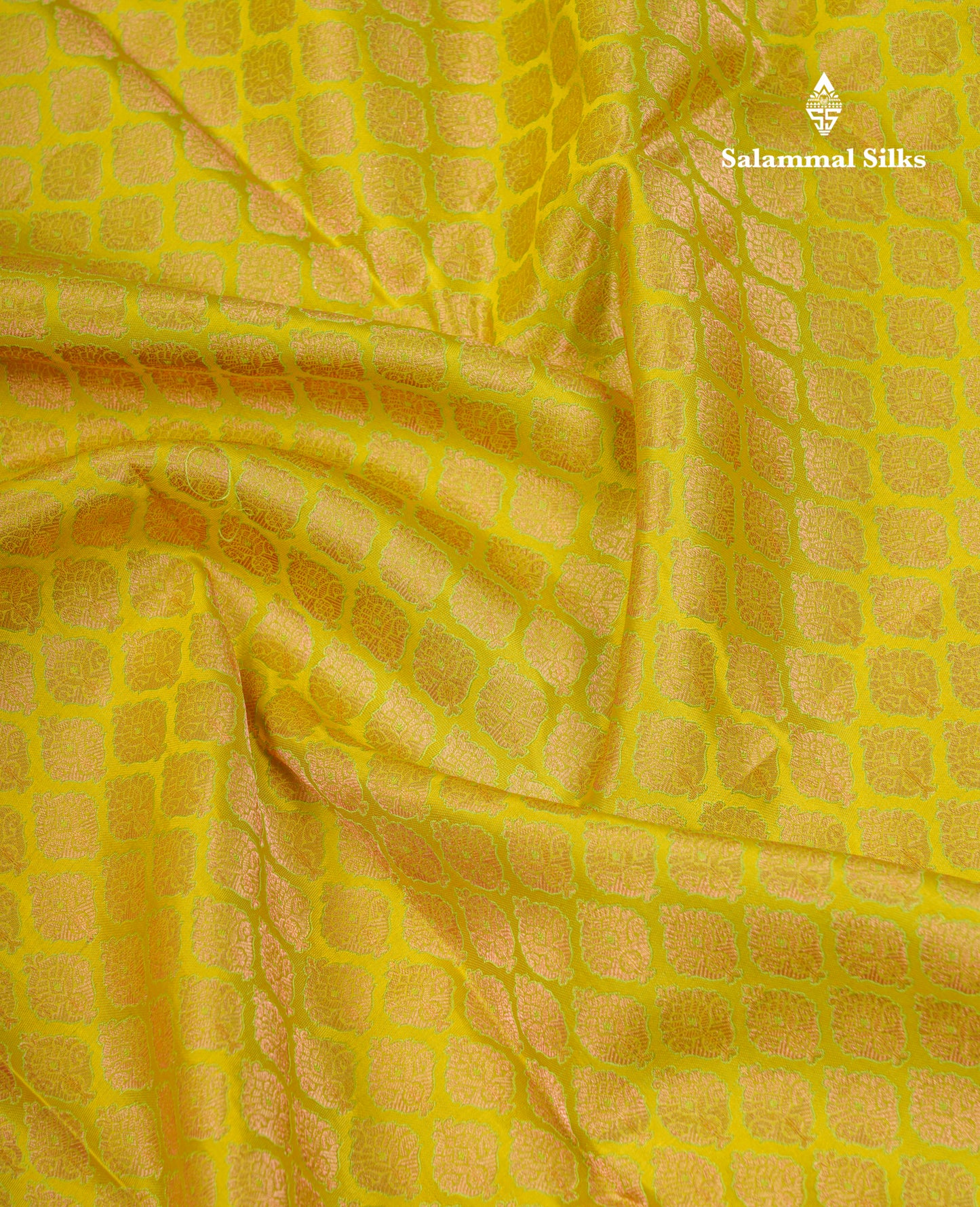 Beautiful Lemon Yellow Bridal Pure Kanjivaram Silk Saree With Contrast Sapphire Green Border