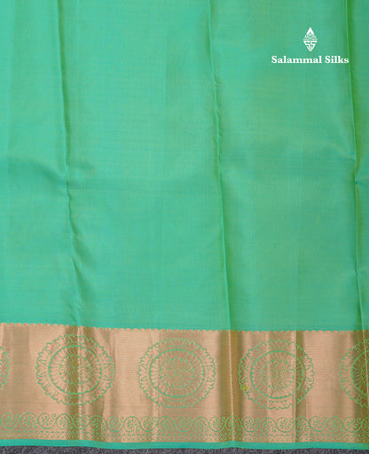 Beautiful Lemon Yellow Bridal Pure Kanjivaram Silk Saree With Contrast Sapphire Green Border