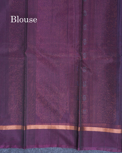 Beautiful Peacock Blue SICO Cotton Saree With Contrast Dark Magenta Blouse
