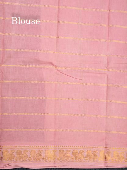 Beautiful Orange Pure Sungudi Cotton Saree With Contrast Baby Pink Traditional Small Border