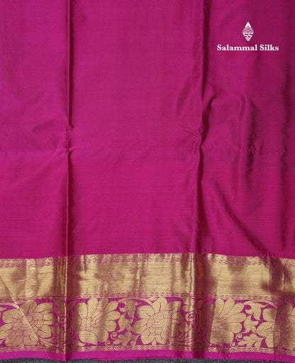 Beautiful Green Bridal Pure Mix Silk Saree With Contrast Magenta Traditional Evening Morning Border