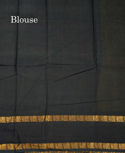 Beautiful Mustard Yellow Sungudi Cotton Saree With Contrast Dark Bottle Green Traditional Gap Border