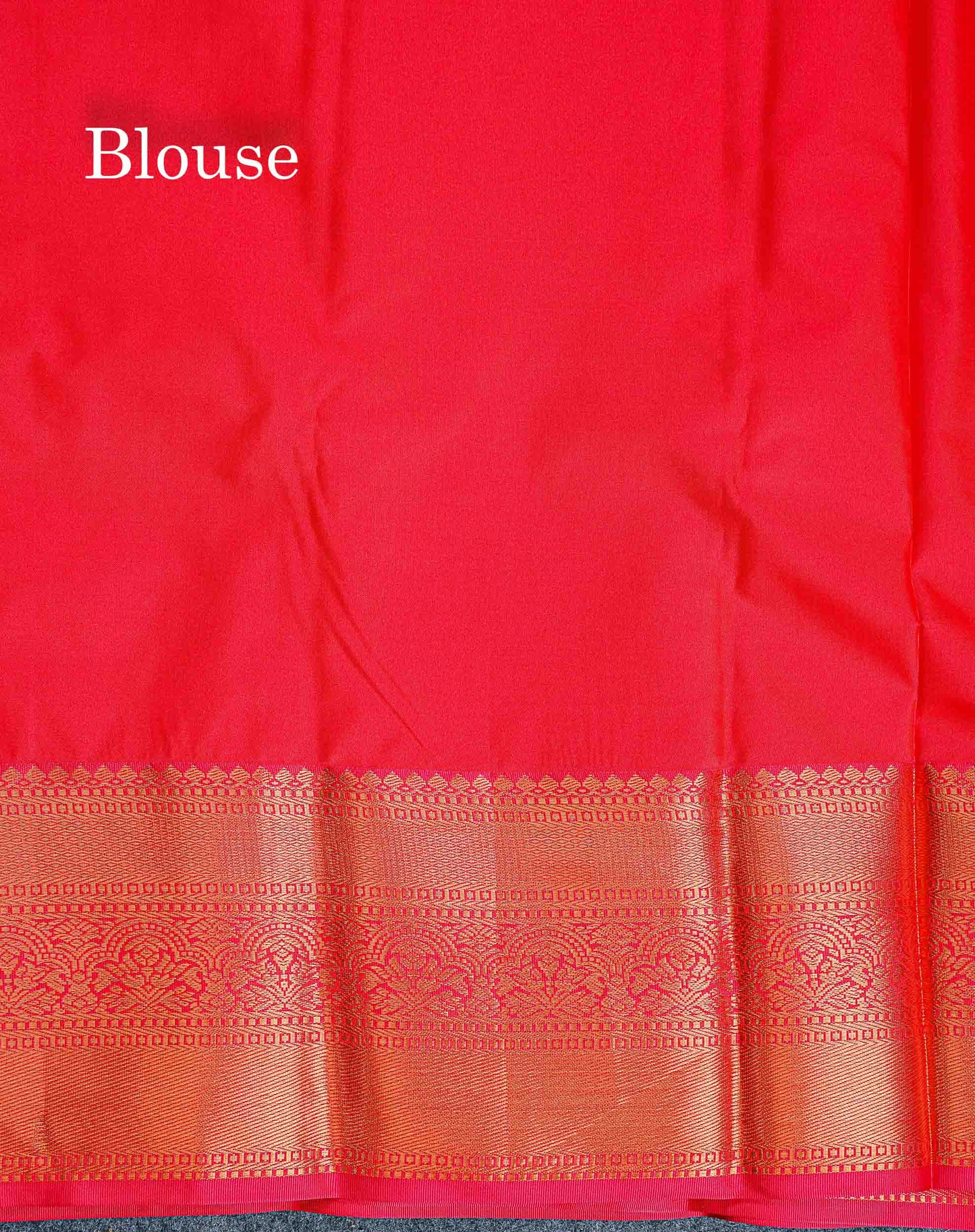 Bridal Semi Silk Saree - Orange Colour Body With Contrast Chilly Red Evening Morning Border