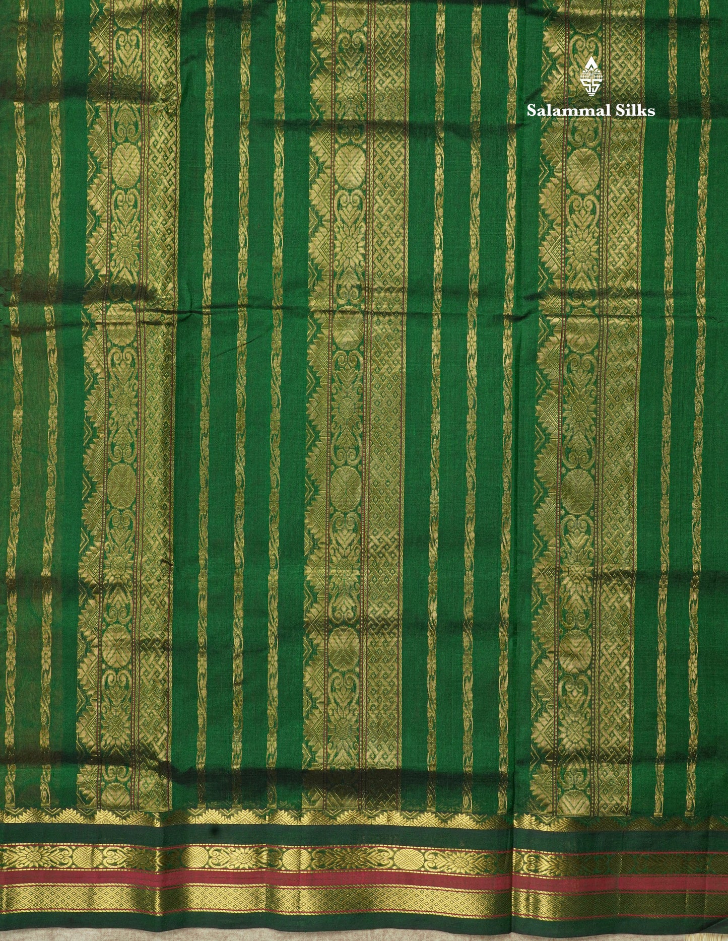 Beautiful Orangish yellow Kalamkari Design Pure Silk Cotton Saree With Ganga Jamuna Border