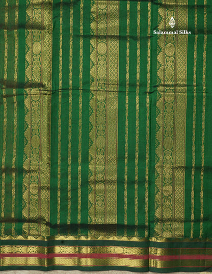 Beautiful Orangish yellow Kalamkari Design Pure Silk Cotton Saree With Ganga Jamuna Border