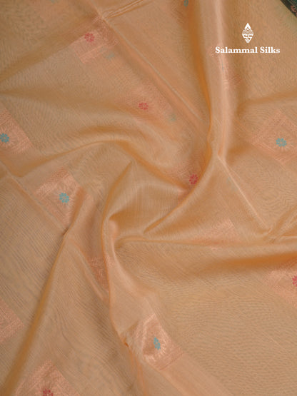 Beautiful Sandal Meenakari Work SICO Cotton Saree With Contrast Bottle Green Blouse