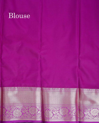 Bridal Semi Silk Saree -  Light Pink Colour Body With Contrast Vadamalli Traditional Border
