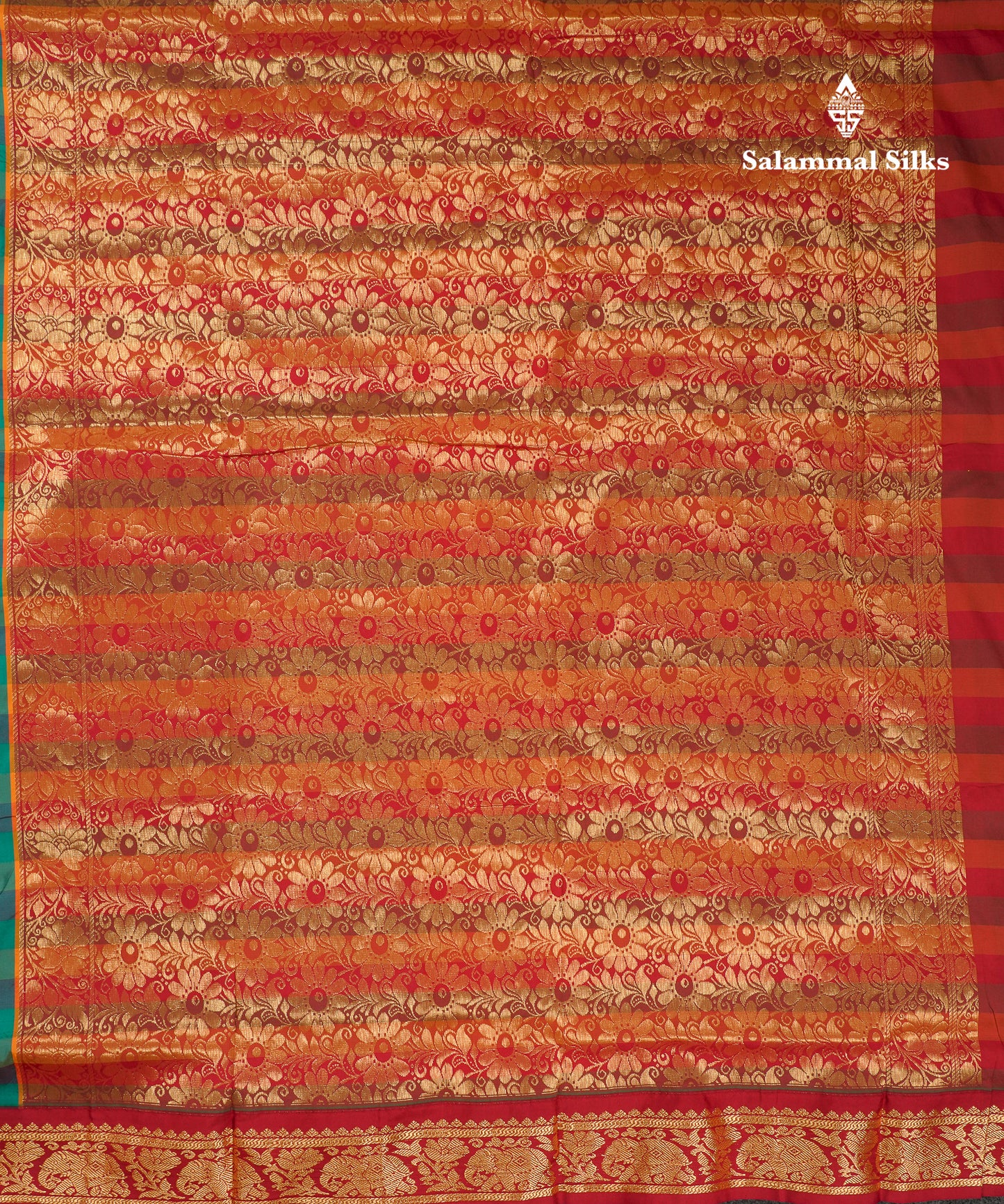 10 Yards Art Silk Saree Paalum Pazham Checks with Contrast Maroon Traditional Border