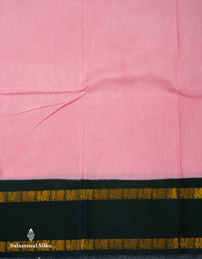 Beautiful Mustard Yellow Sungudi Cotton Saree With Contrast Dark Bottle Green Traditional Gap Border