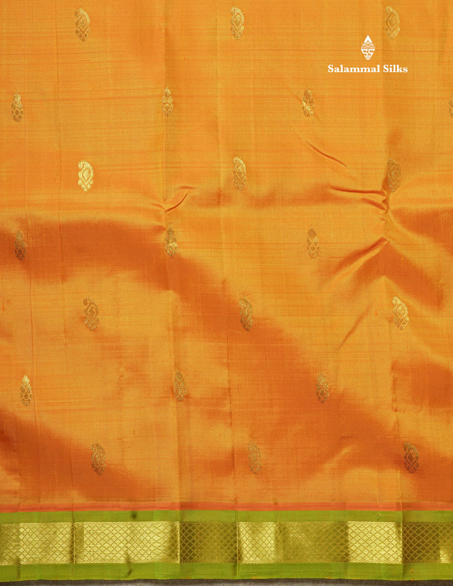 Mango Yellow Pure Kanjivaram Silk Saree With One Side Small Traditional Border