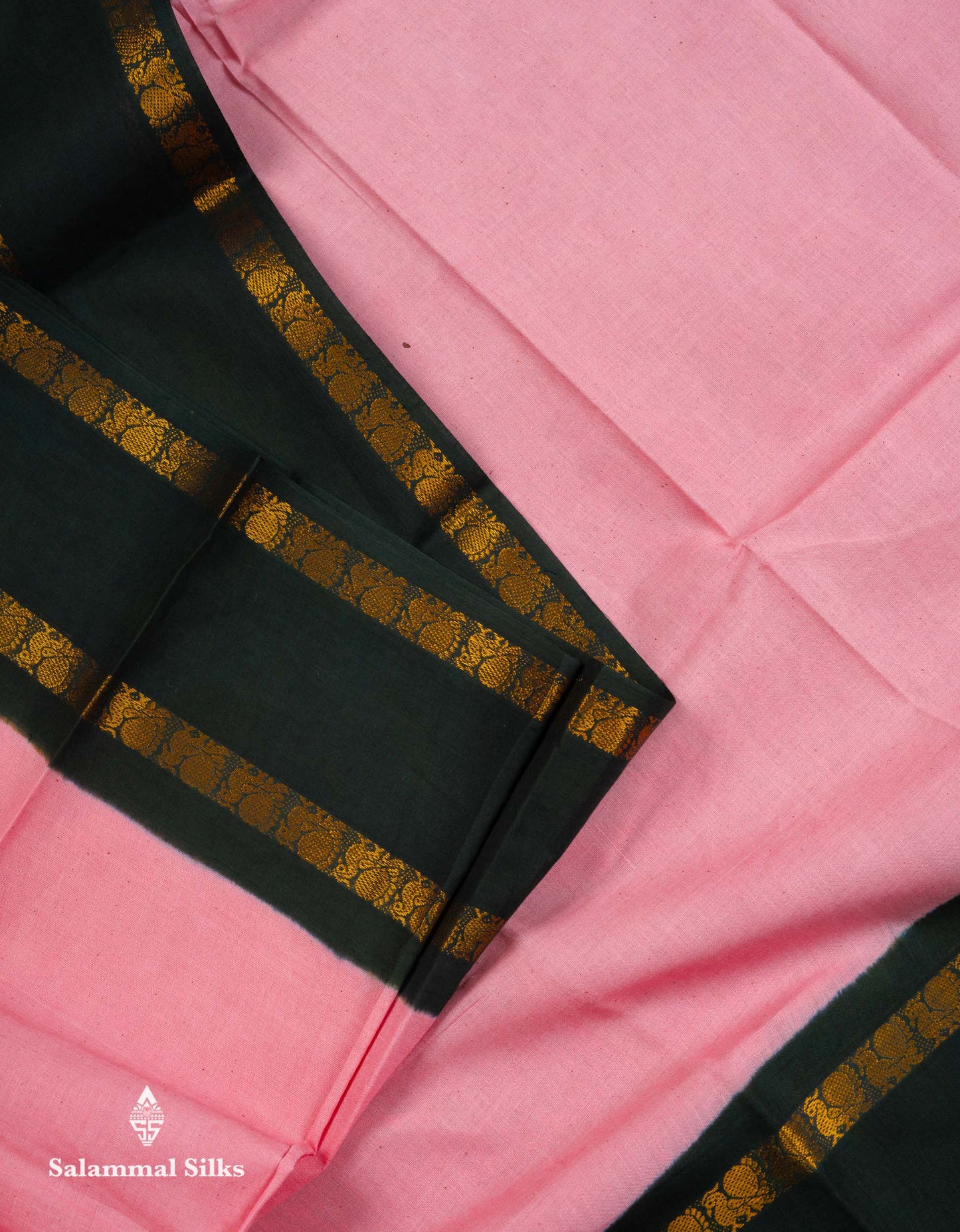 Beautiful Mustard Yellow Sungudi Cotton Saree With Contrast Dark Bottle Green Traditional Gap Border