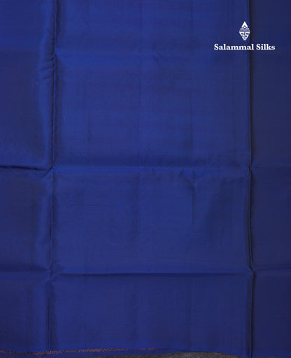 Beautiful Parrot Green Pure Silk Mix Soft Silk Saree With Contrast Navy Blue Blouse