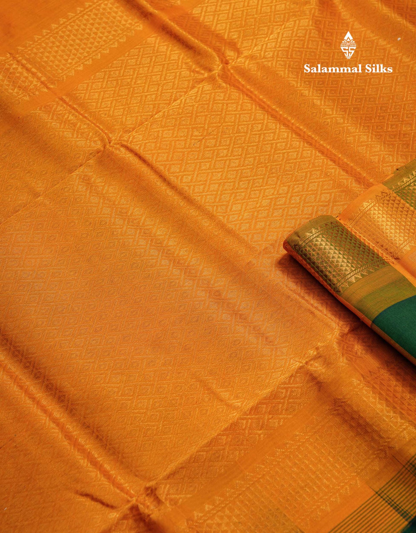 Beautiful Paalum Pazham Checks Pure Silk Cotton Saree With Contrast Mustard Yellow Blouse
