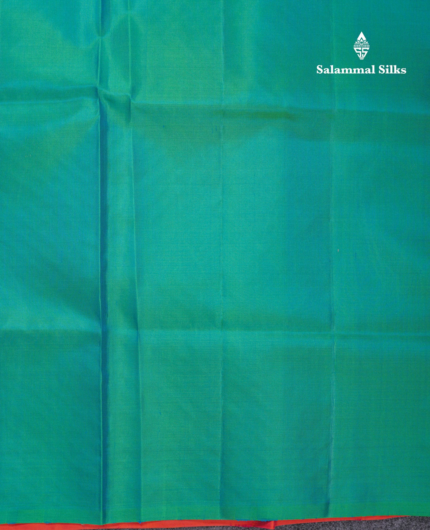 Beautiful Orange Pure Kanjivaram Soft Silk Saree With Contrast Sapphire Green Blouse