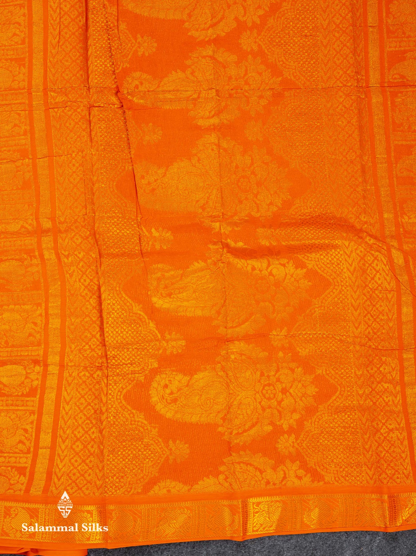 Beautiful Half White Zari Stripes Pure Sungudi Cotton Saree With Contrast Orange Traditional Small Border