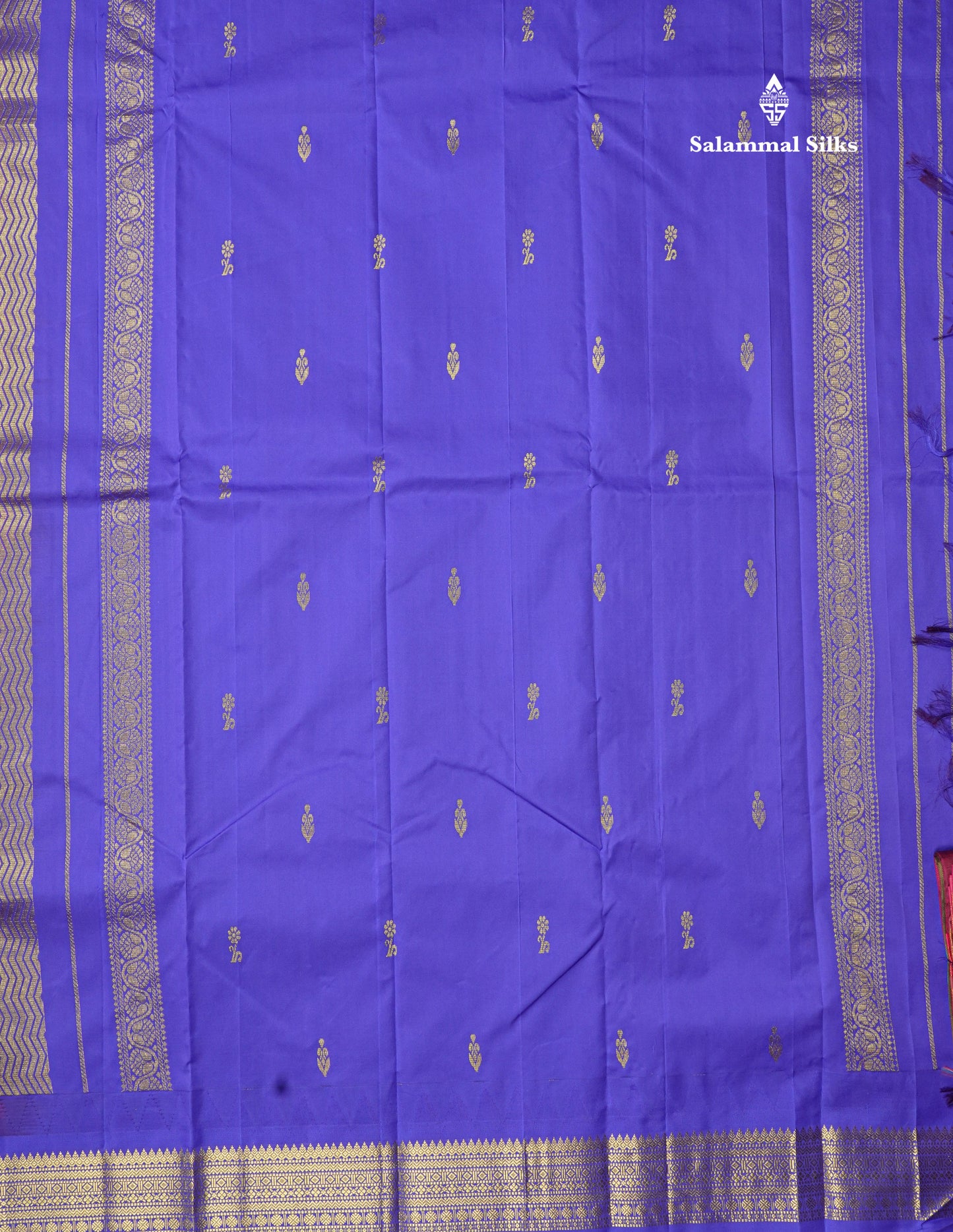 Fanta Orange Pure Mix Saree With One Side Traditional Temple Violet Border