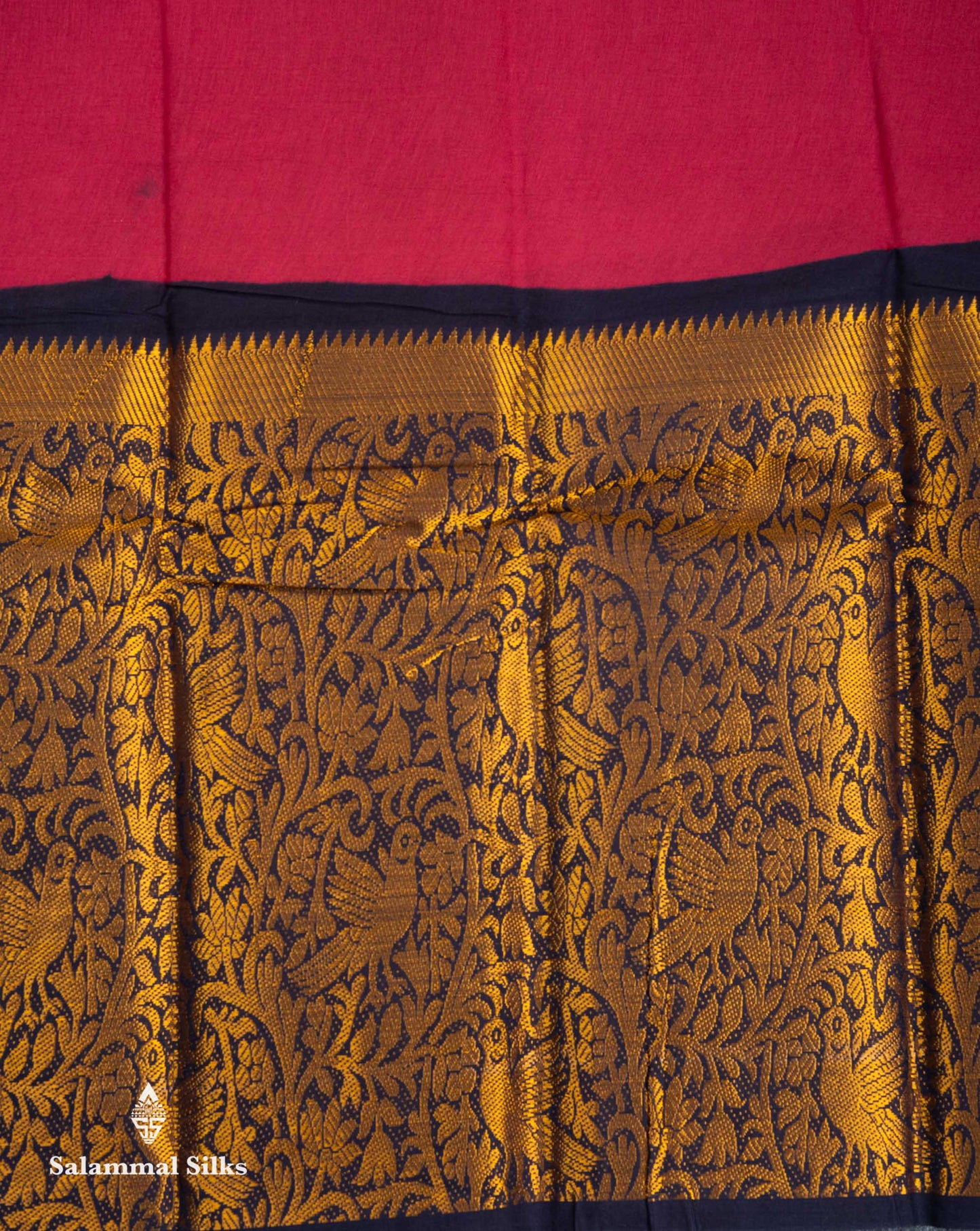 Beautiful Dark Brown Plain Sungudi Cotton Saree With Contrast Light Chocolate Long Border