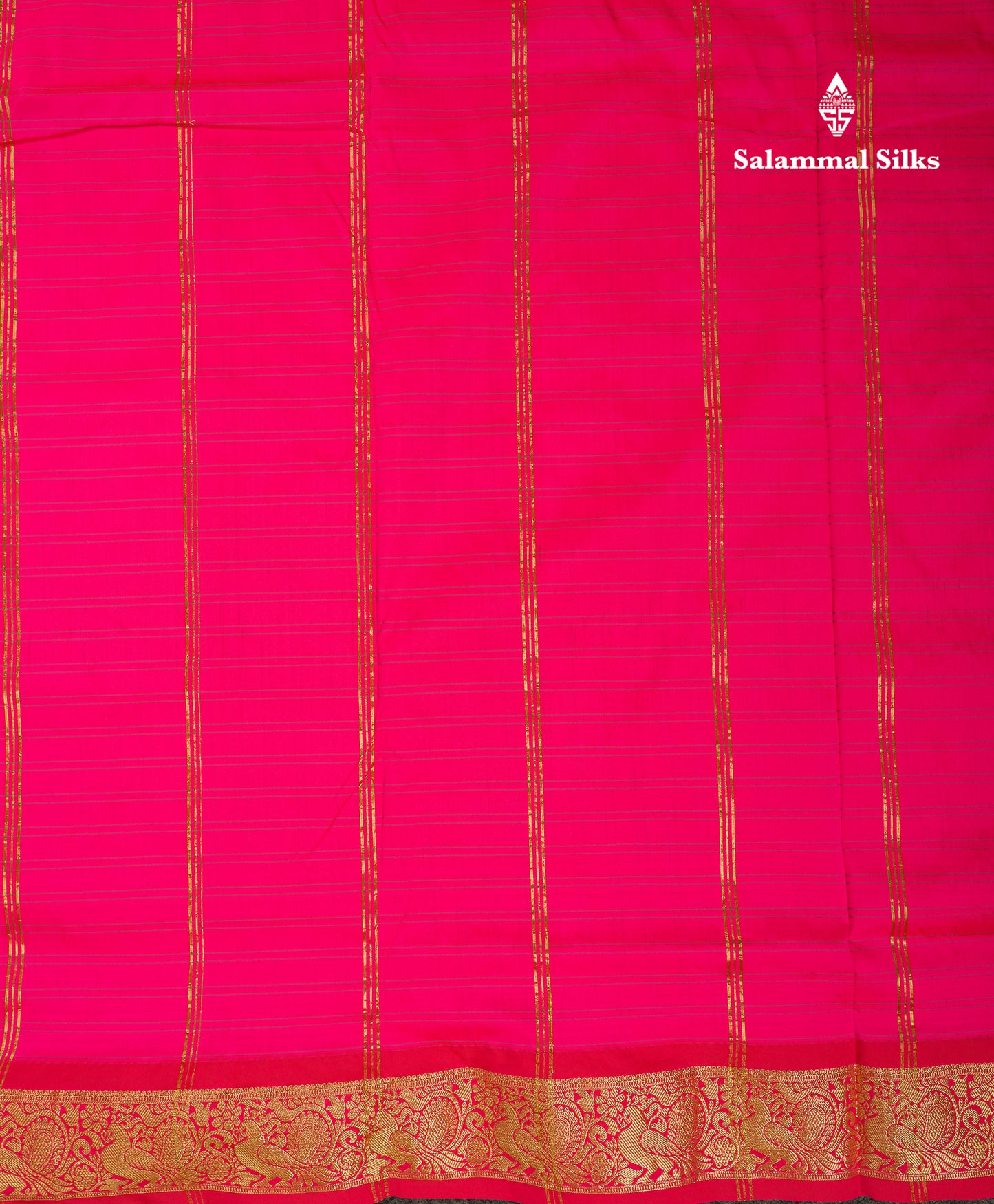 10 Yards Art Silk Saree Peacock Blue Checks with Traditional Border