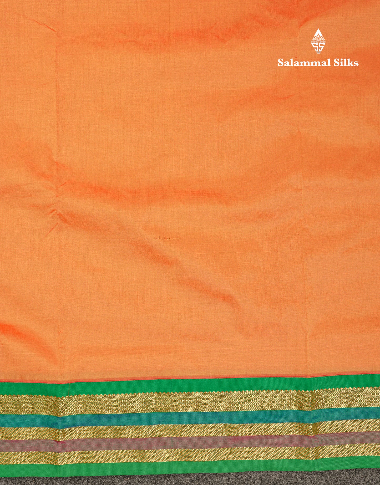 10.5 Yards Semi Silk Saree Green With Contrast Pink Traditional Border