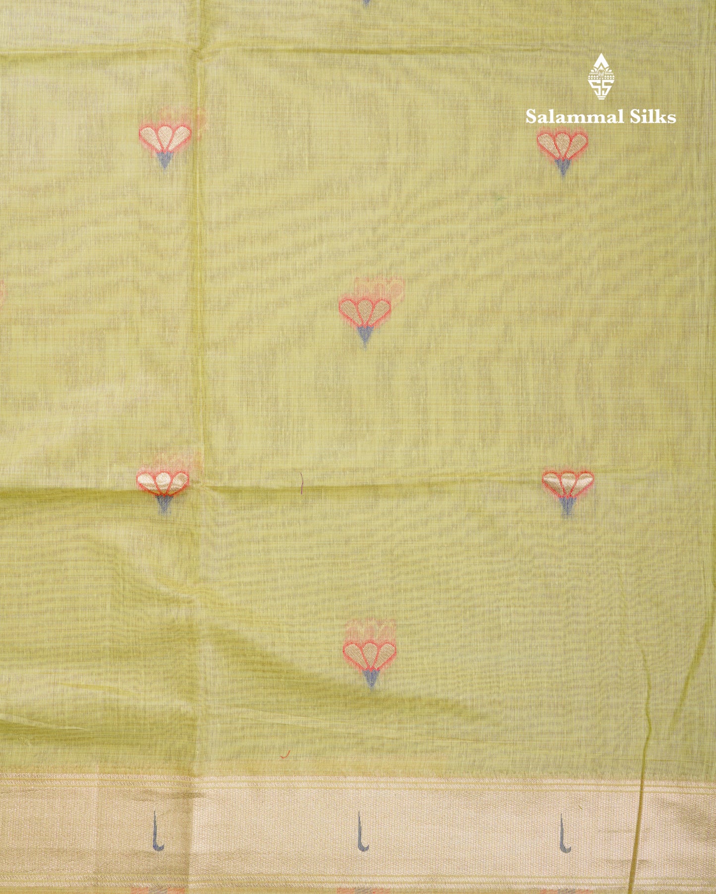 Beautiful Onion Pink Menakari Work Muga Cotton Saree With Fancy Border