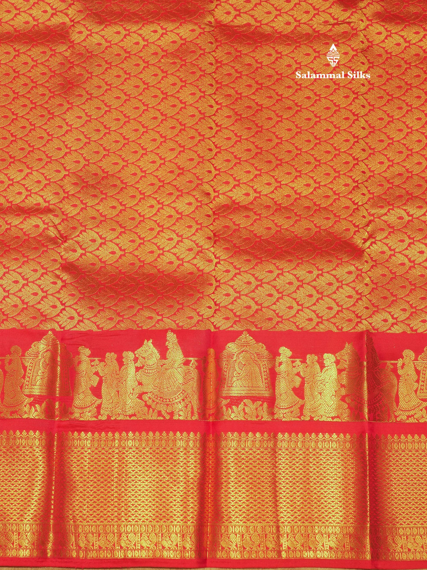 Ash Colour Pure Kanjivaram Silk Saree with Pallakku Border