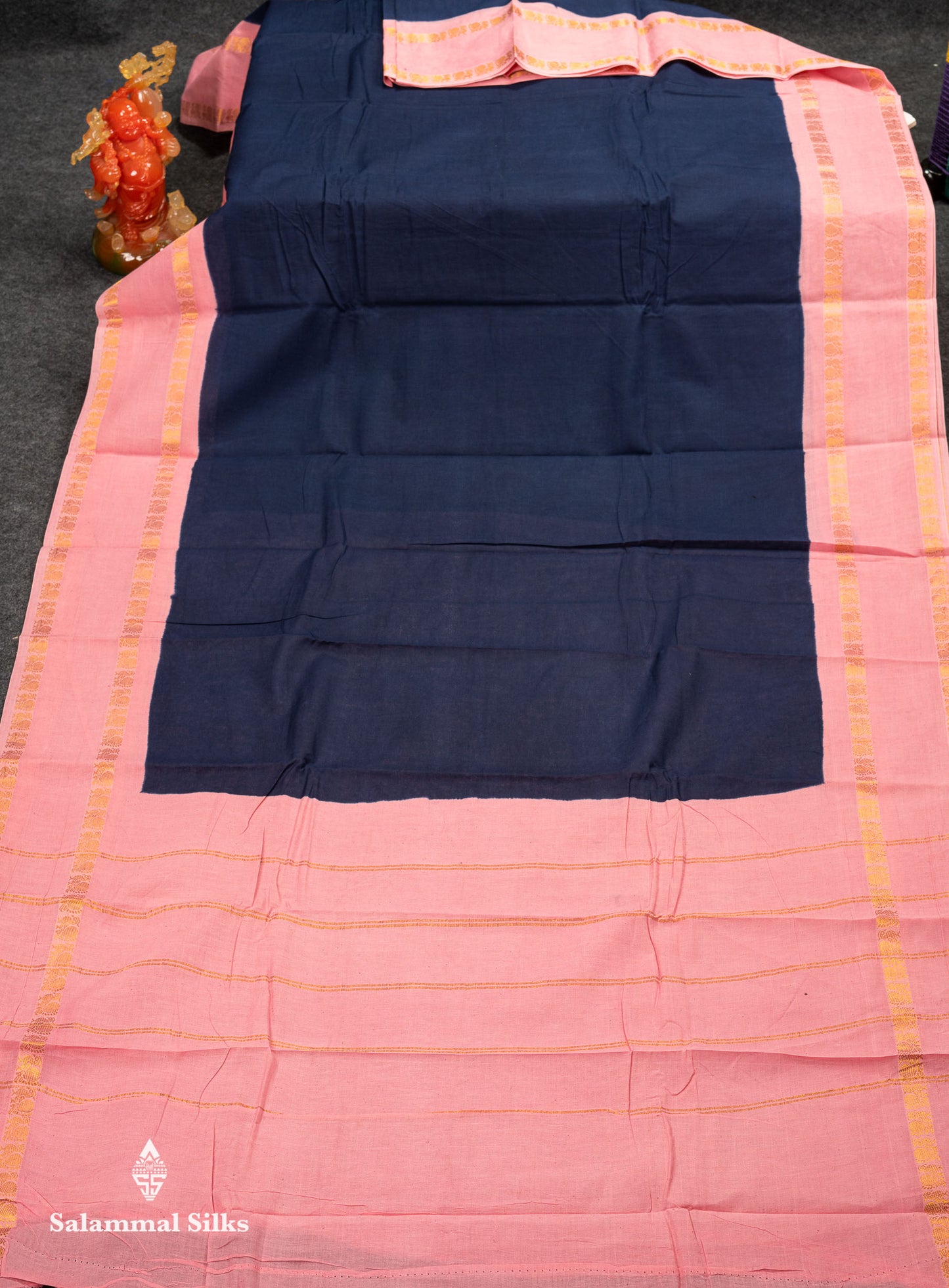 Beautiful Mustard Yellow Sungudi Cotton Saree With Contrast Dark Bottle Green Traditional Gap Border