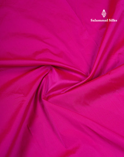 10.5 Yards Semi Silk Saree Green With Contrast Pink Traditional Border
