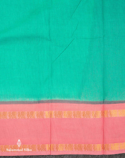 Beautiful Mustard Yellow Sungudi Cotton Saree With Contrast Dark Bottle Green Traditional Gap Border