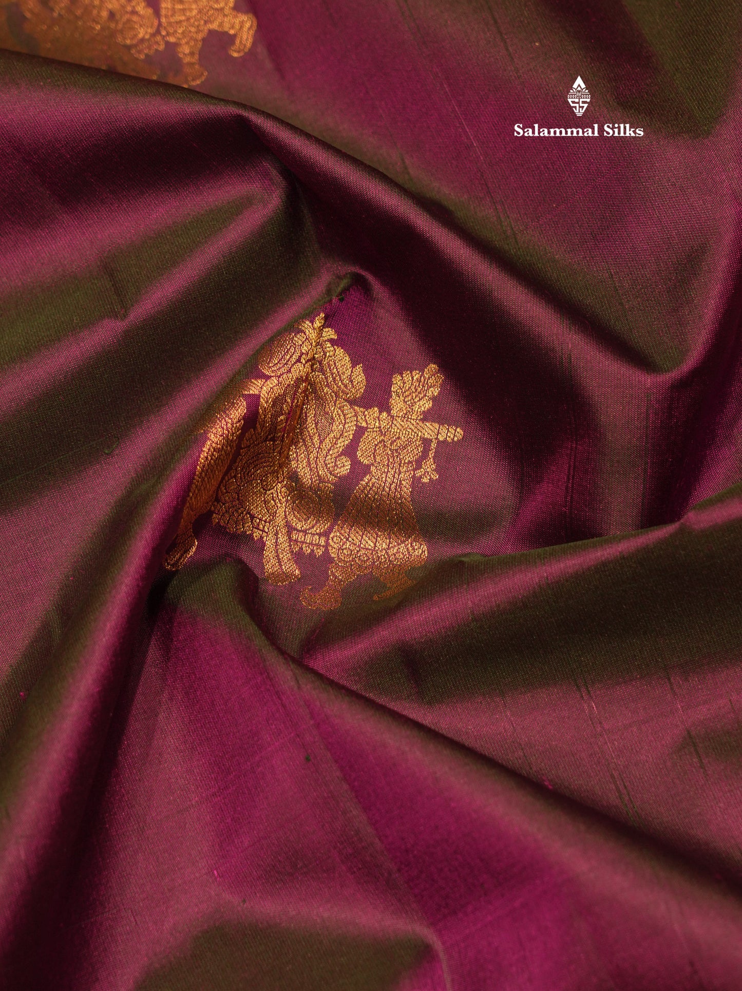 Ash Colour Pure Kanjivaram Silk Saree with Pallakku Border