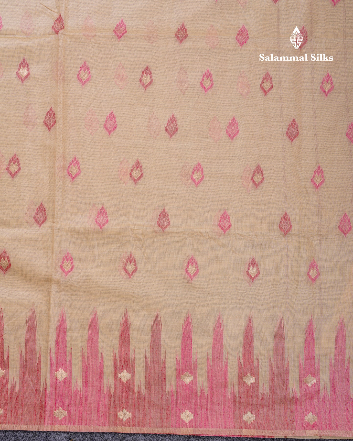 Beautiful Sandal Muga Cotton Saree With Contrast Mustard Yellow Blouse