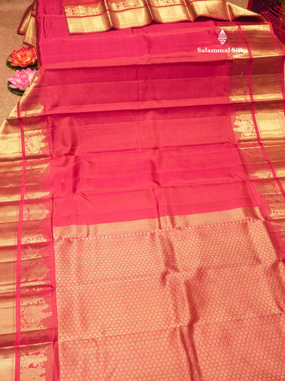 Royal Blue Colour Pure Kanjivaram Silk Saree with Pallakku Border