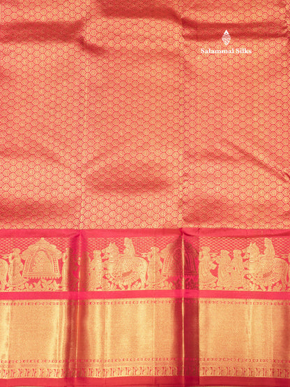 Royal Blue Colour Pure Kanjivaram Silk Saree with Pallakku Border