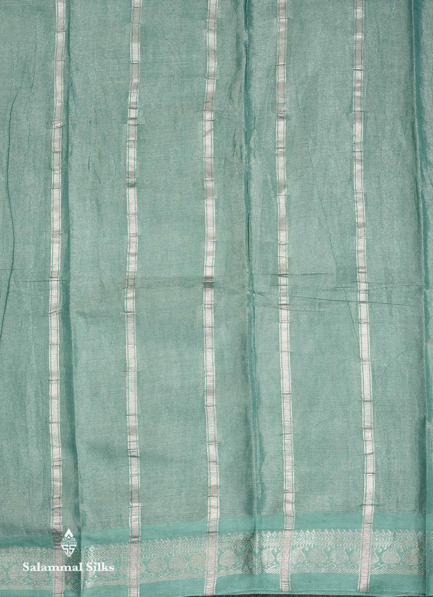 Stunning Pastel Violet Tissue Sungudi Cotton Saree With Small Traditional Silver Zari Border