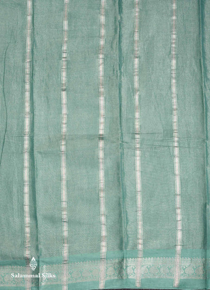 Stunning Pastel Violet Tissue Sungudi Cotton Saree With Small Traditional Silver Zari Border