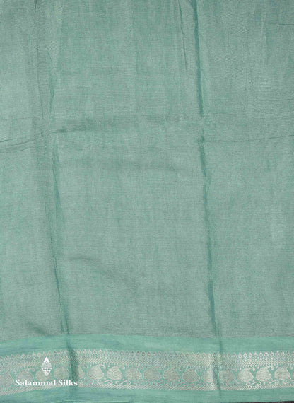Stunning Pastel Violet Tissue Sungudi Cotton Saree With Small Traditional Silver Zari Border