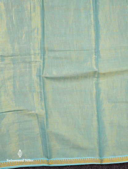 Stunning Lavender Tissue Sungudi Cotton Saree With Small Traditional Zari Border