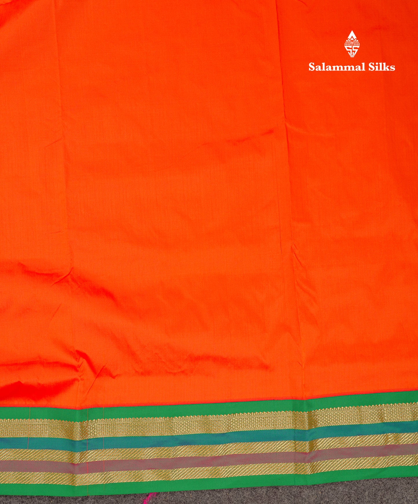 10.5 Yards Semi Silk Saree Green With Contrast Pink Traditional Border