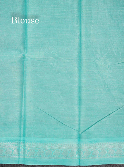 Stunning Pastel Violet Tissue Sungudi Cotton Saree With Small Traditional Silver Zari Border