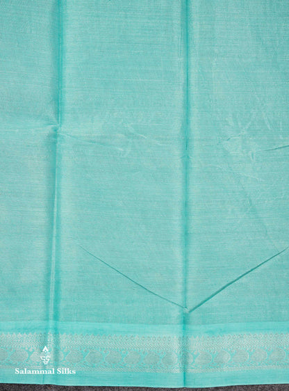 Stunning Pastel Violet Tissue Sungudi Cotton Saree With Small Traditional Silver Zari Border