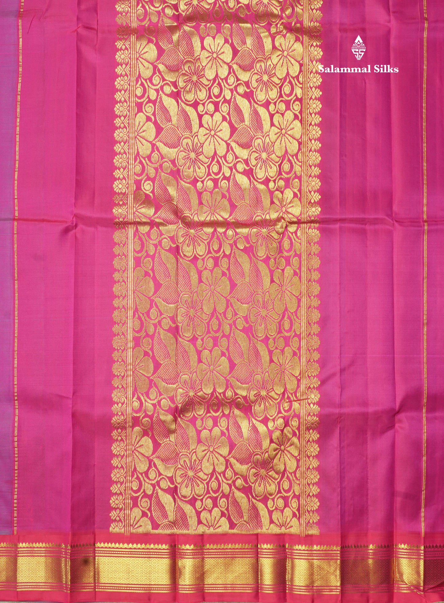 Light Green Pure Kanjivaram Silk Saree With One Side Traditional Border