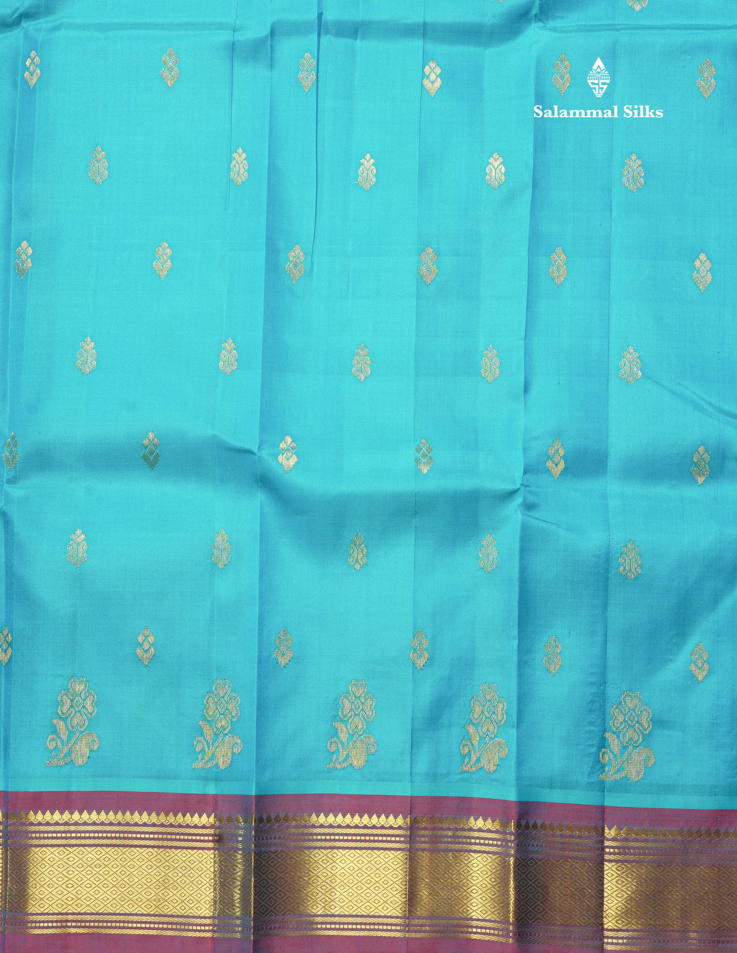 Light Green Pure Kanjivaram Silk Saree With One Side Traditional Border
