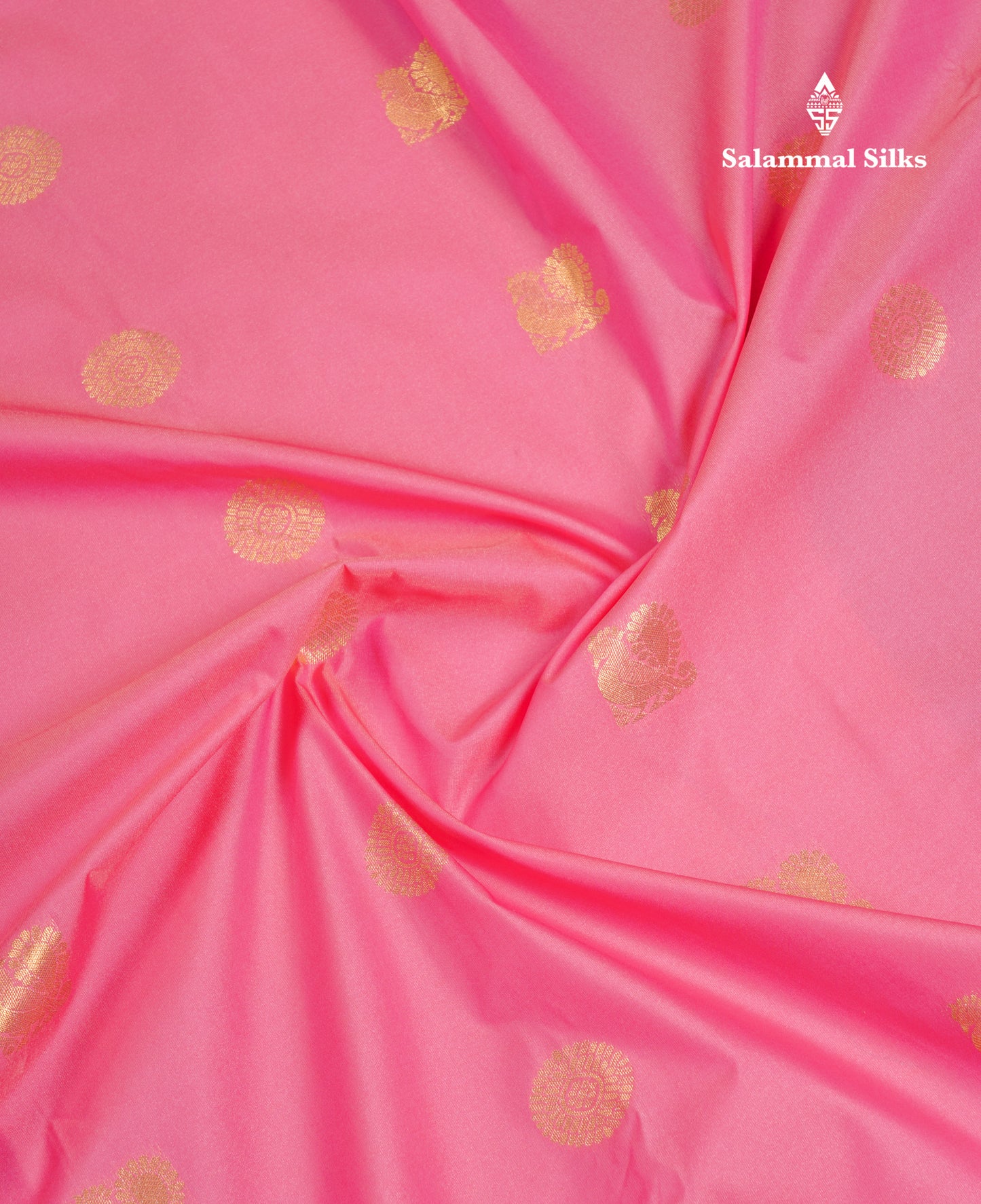 Light Pink Semi Silk Saree With Contrast Dark Purple Traditional Temple Border