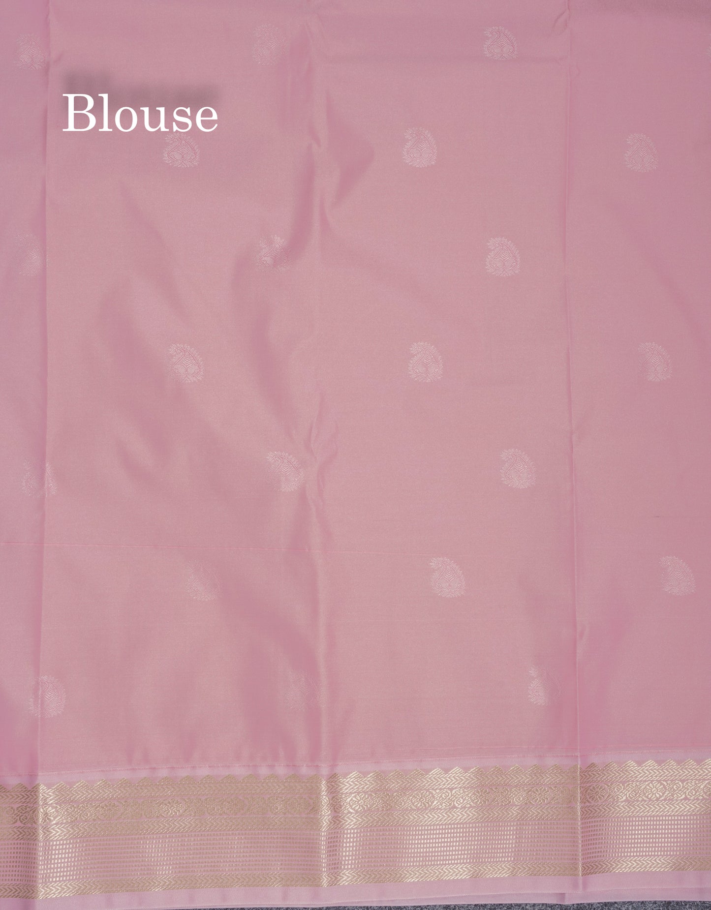 Bottle Green Semi Silk Saree With Contrast Baby Pink Small Border