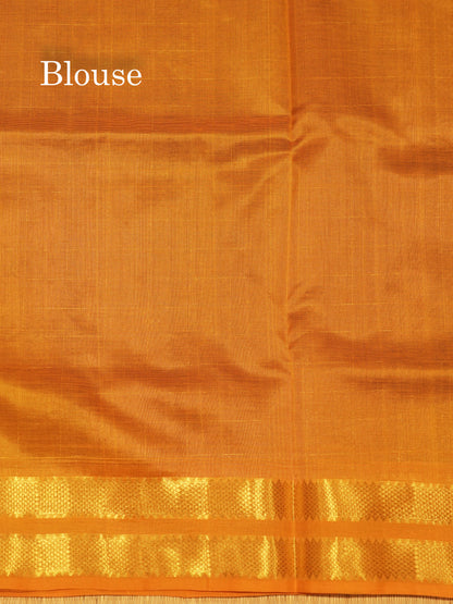 Brown Colour Pure Silk Cotton Saree With Mustard Yellow Border