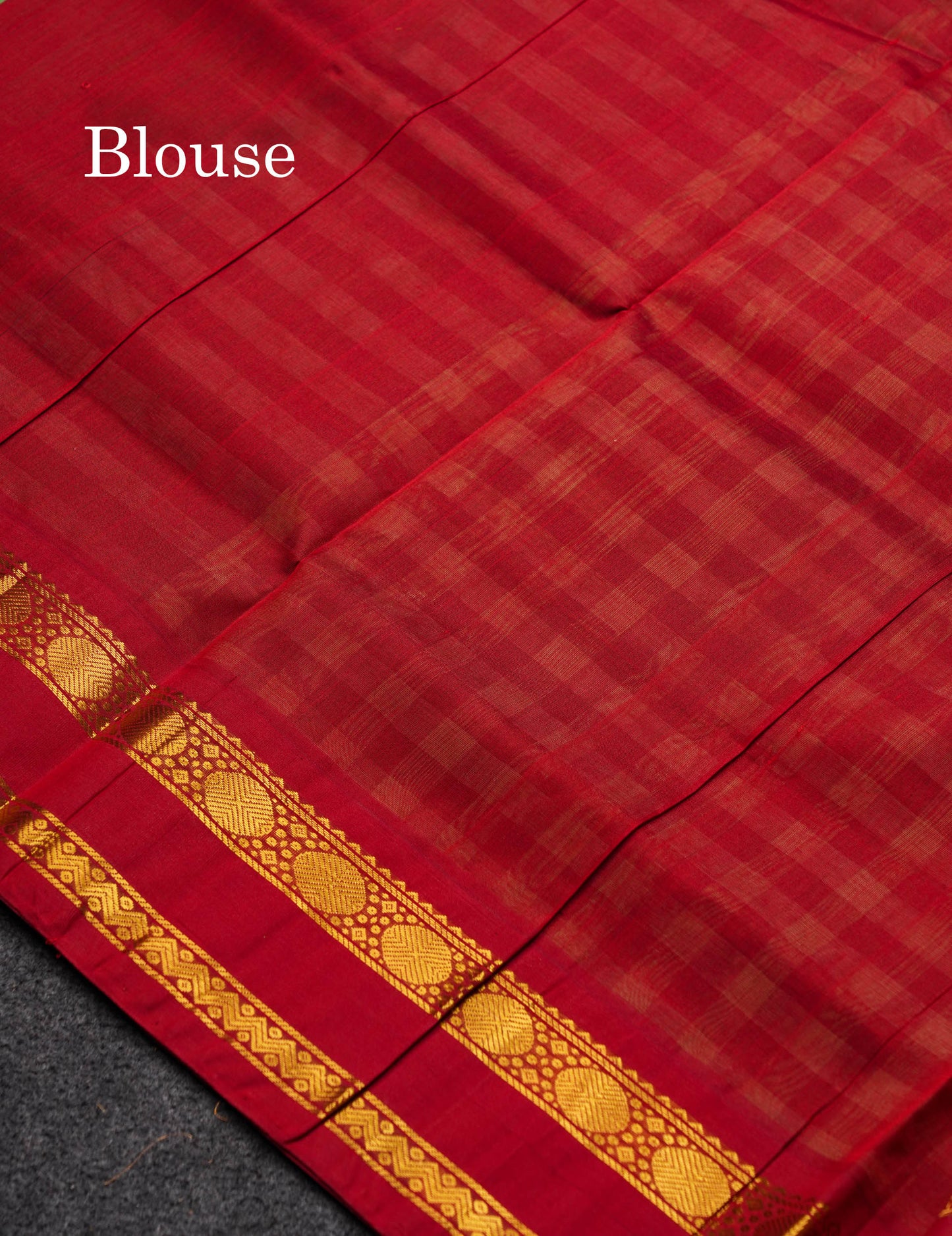 Beautiful Paalum Pazham Checks Pure Silk Cotton Saree With Contrast Maroon Traditional Border