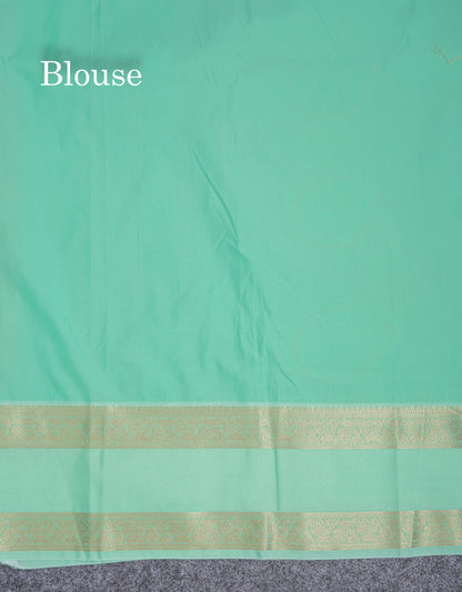 Mustard Yellow Semi Silk Saree With Contrast Elaichi Green Traditional Rettapet Border