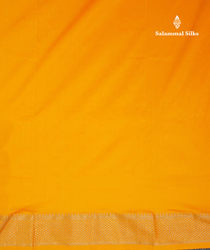 10.5 Yards Semi Silk Saree Peacock Blue Plain With Traditional Border