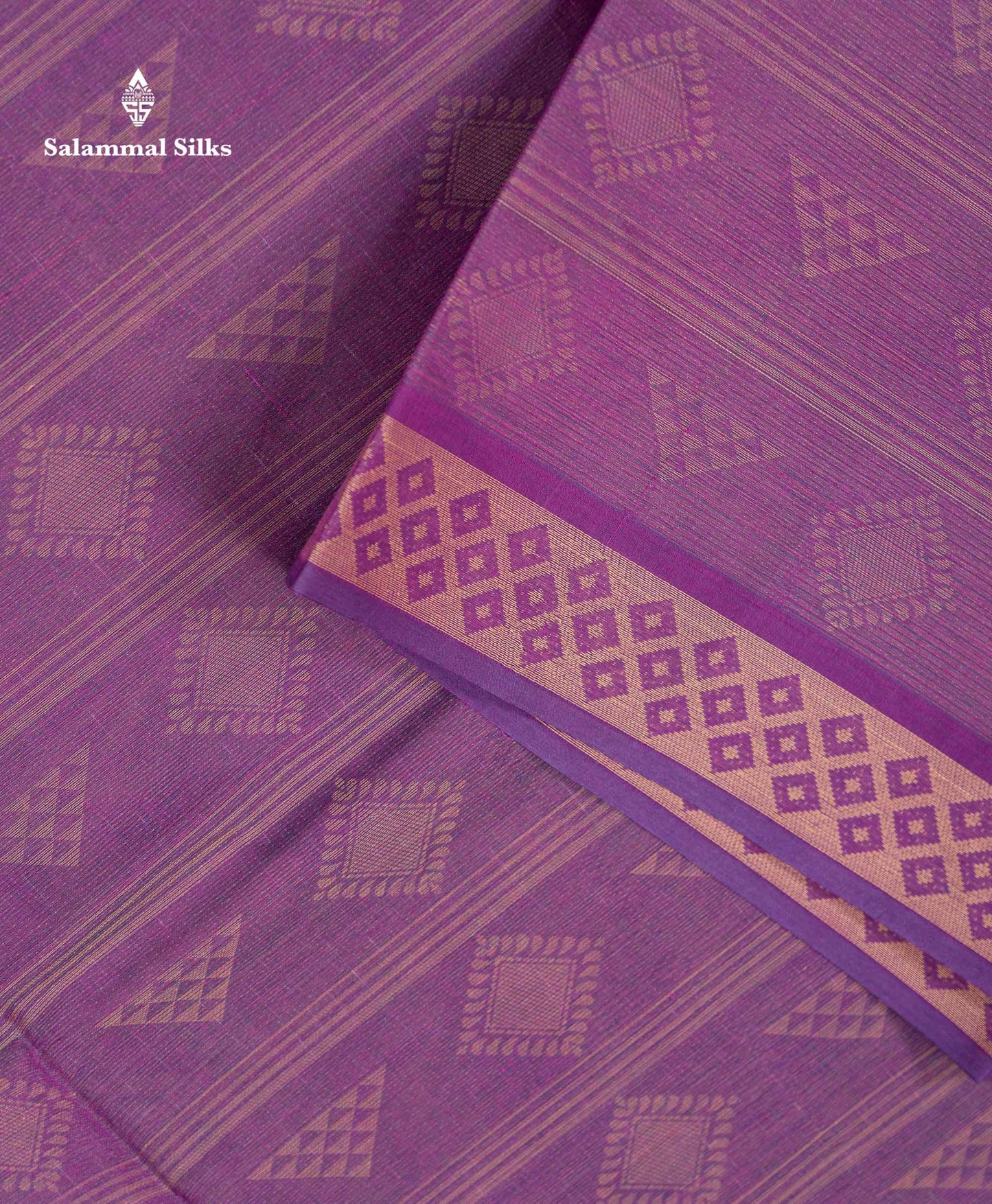 Beautiful Magenta Thread Work Pure Cotton Saree With Contrast Blueish Grey Blouse