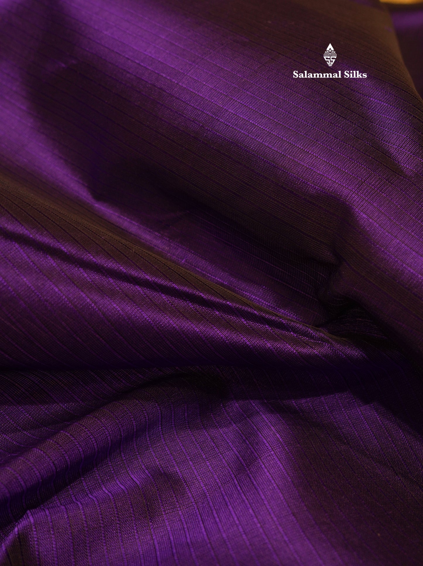 Violet Colour Pure Silk Cotton Saree With Gold Zari Border