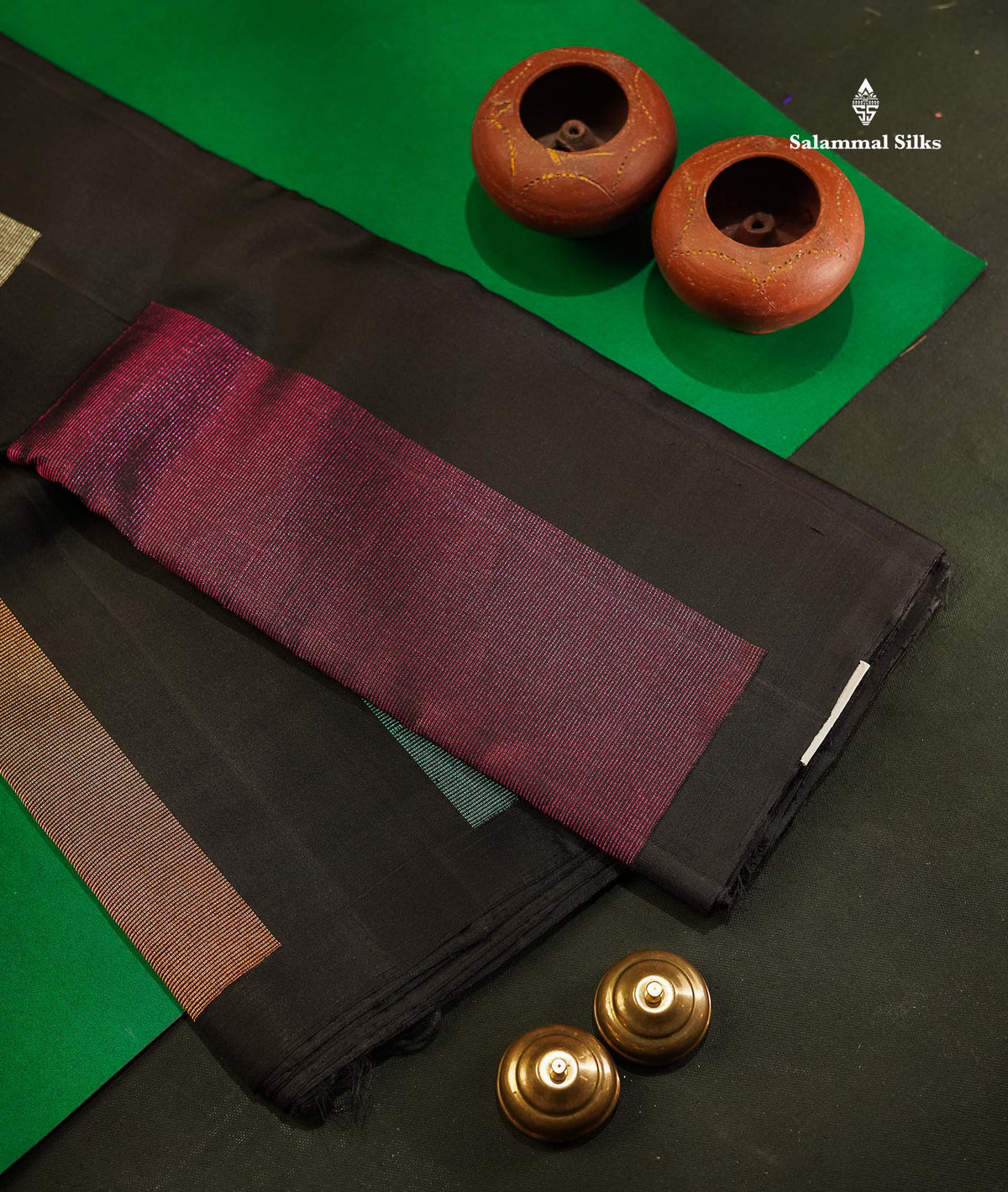 Beautiful Black Fancy Pure Kanjivaram Silk Saree With Self Blouse